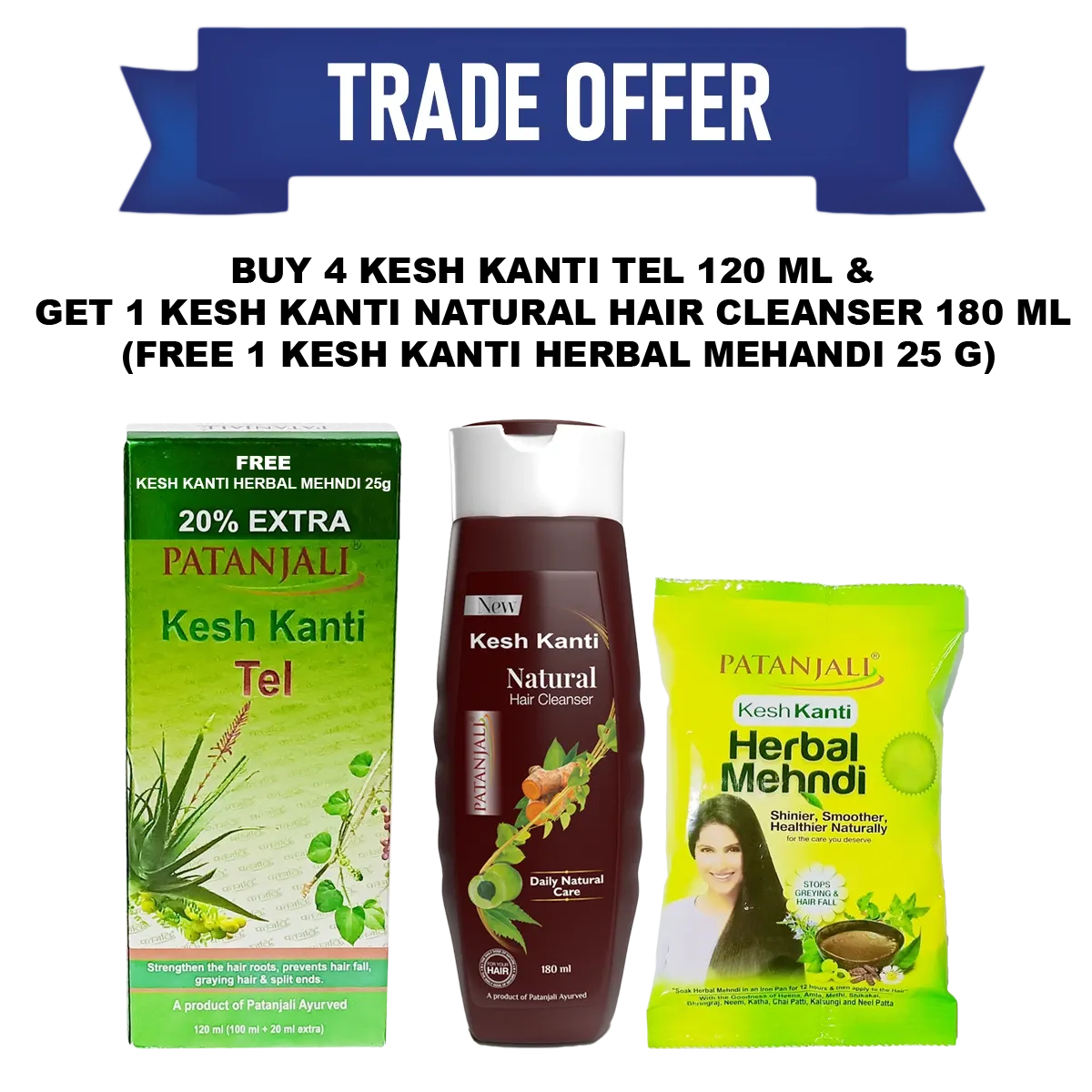 Patanjali Keshkanti Tel + Mehandi + Shampoo