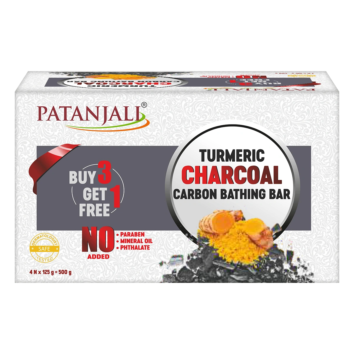 Patanjali Turmeric Charcoal Bathing Bar 125g
