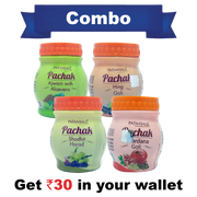 Patanjali Digestive Health Combo - Pachak Anardana 100 G+ Pachak Hing Goli 100 G+ Pachak Shodhit Harad 100 G+ Pac0hak Ajwain With Aloevera 100g