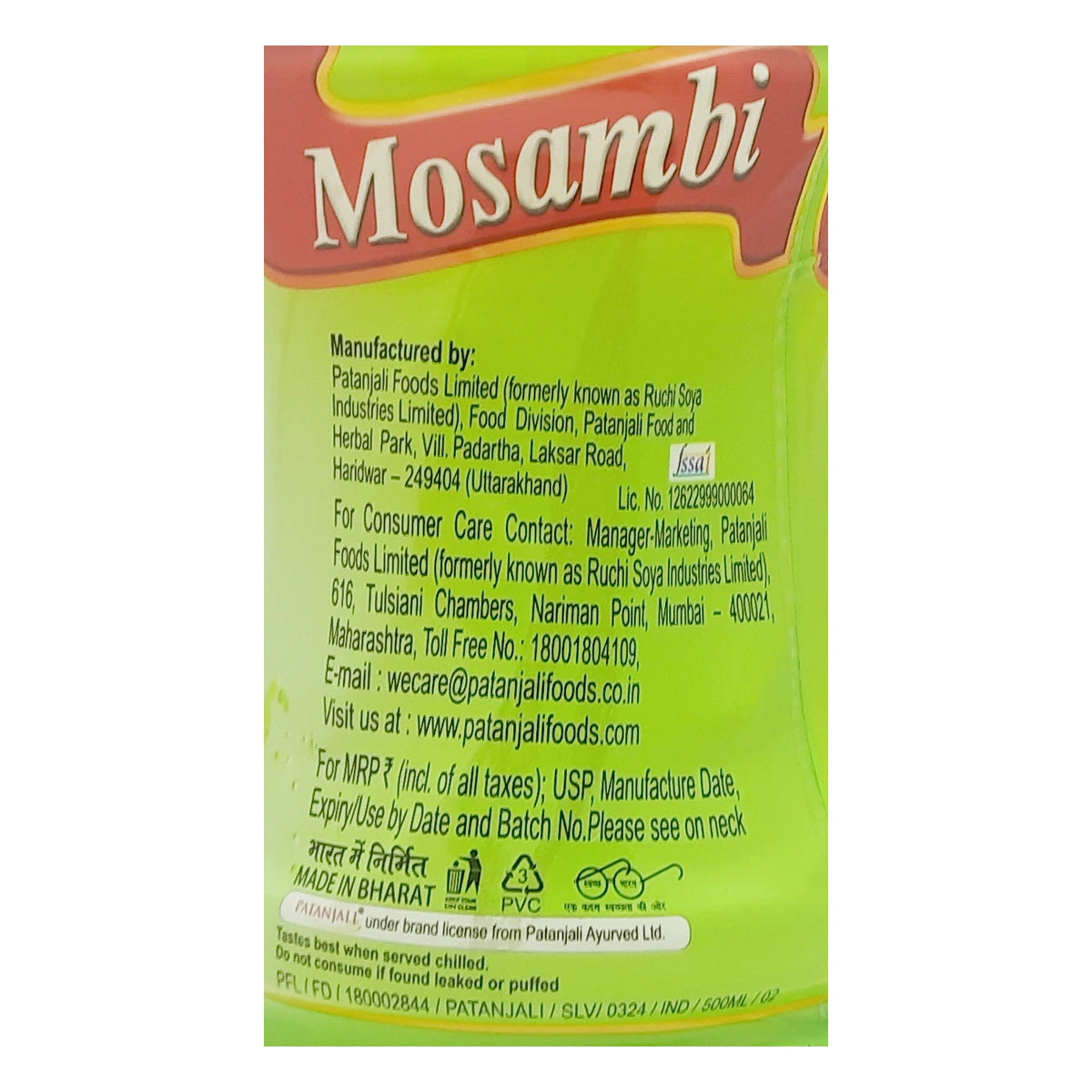 Patanjali Mosambi Drink