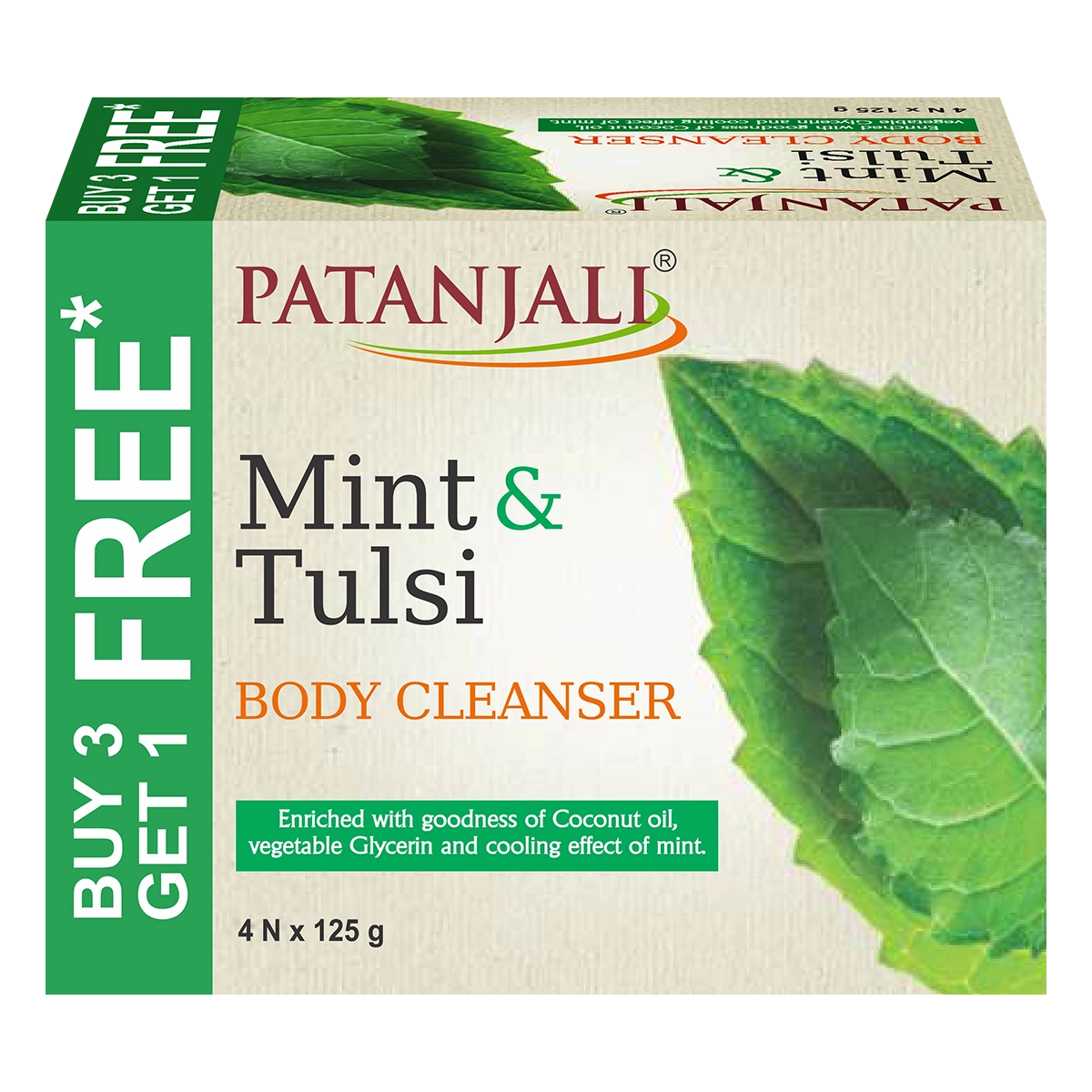 Patanjali Mint & Tulsi Body Cleanser -125G