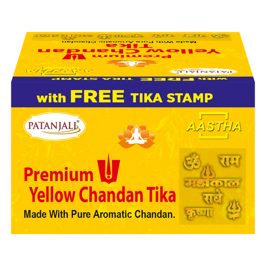 Patanjali Aastha Yellow Chandan Tika