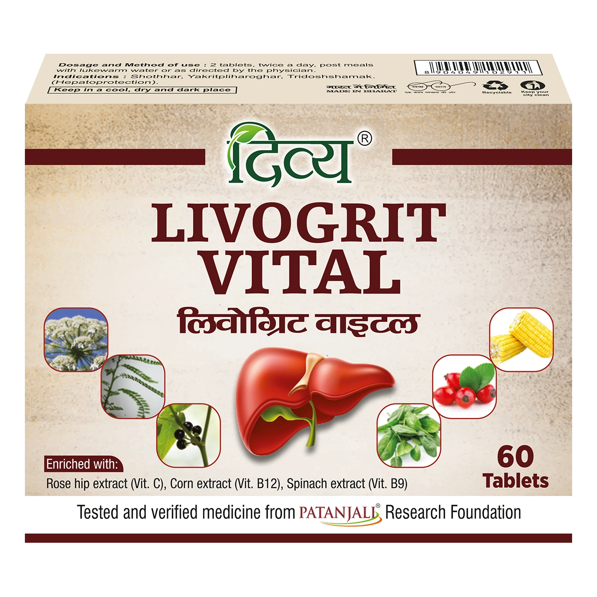 Patanjali Divya Livogrit Vital 3 U X 20 N