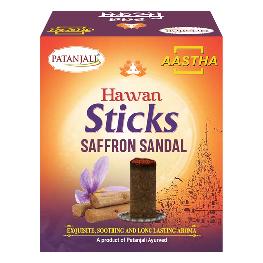 Patanjali Aastha Hawan Stick Saffron Sandal-20 N