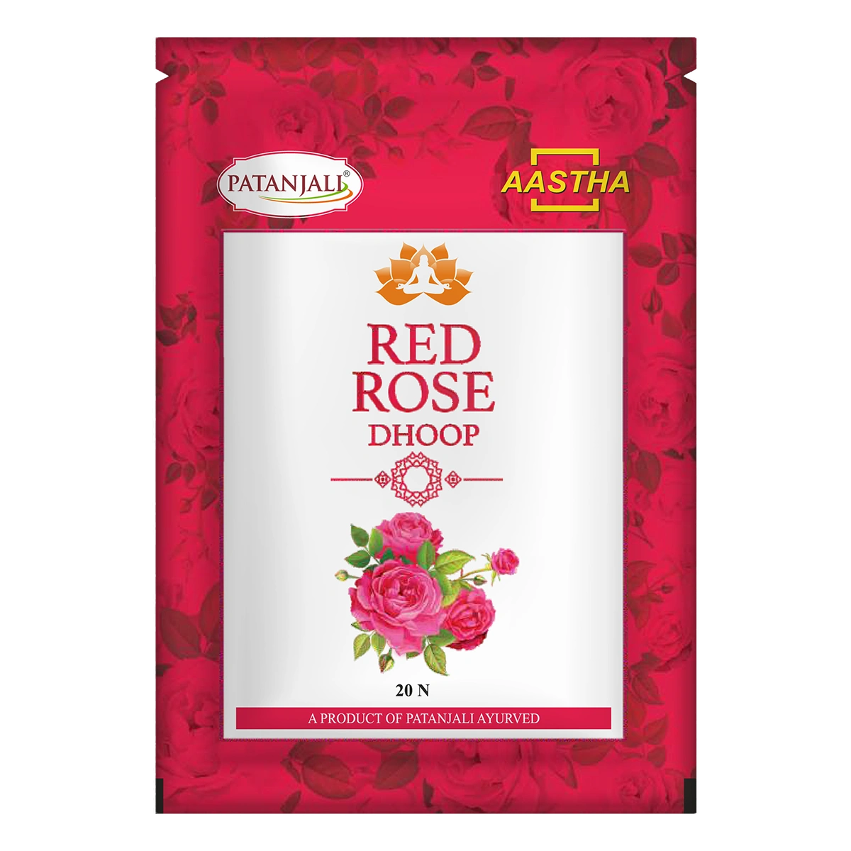 Patanjali Aastha Red Rose Dhoop - 20 N