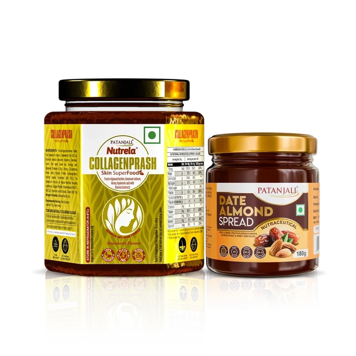 Patanjali Nutrela Collagenprash+ Dates & Almond Spread (400G+180G)