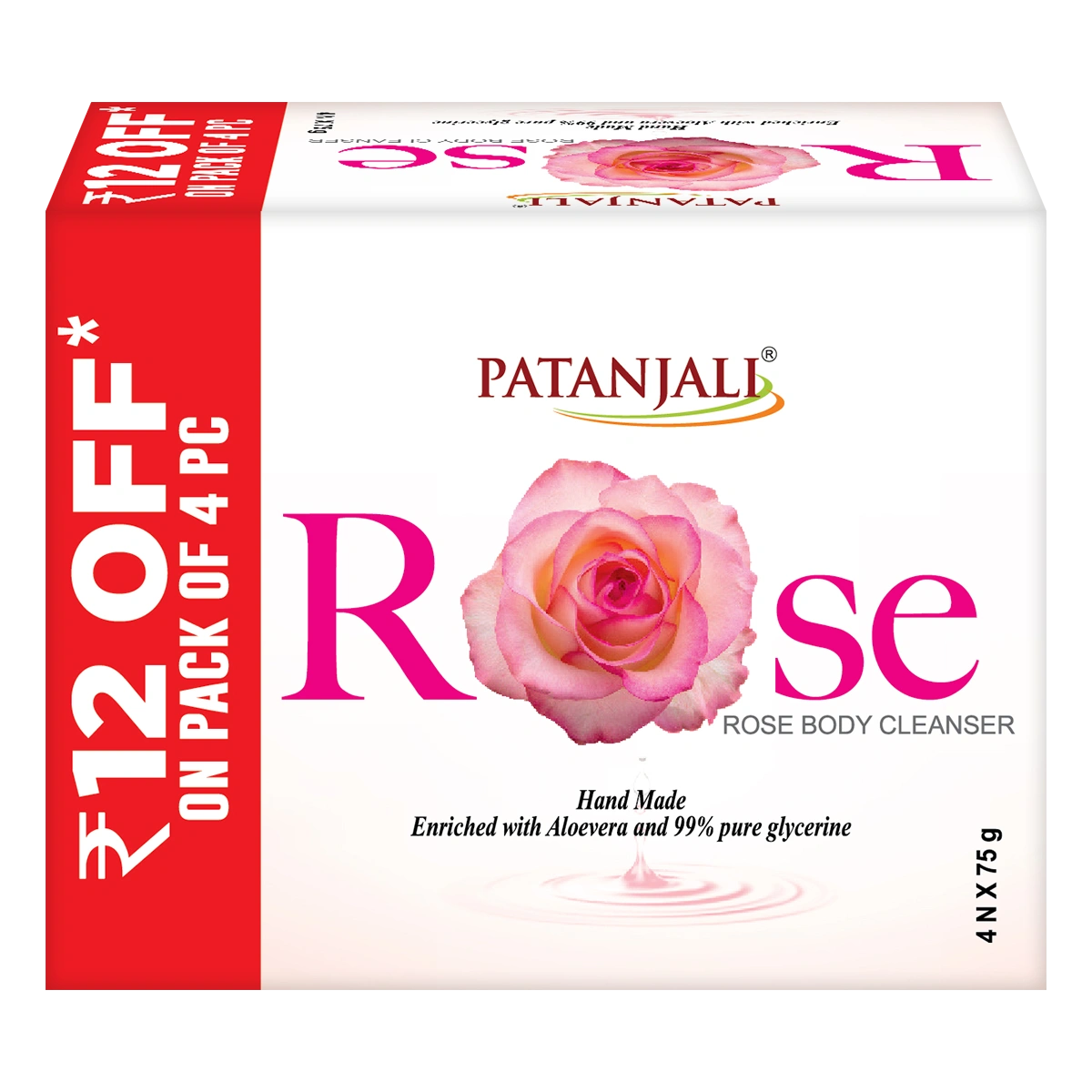 Patanjali Rose Body Cleanser - 75Gx4 N