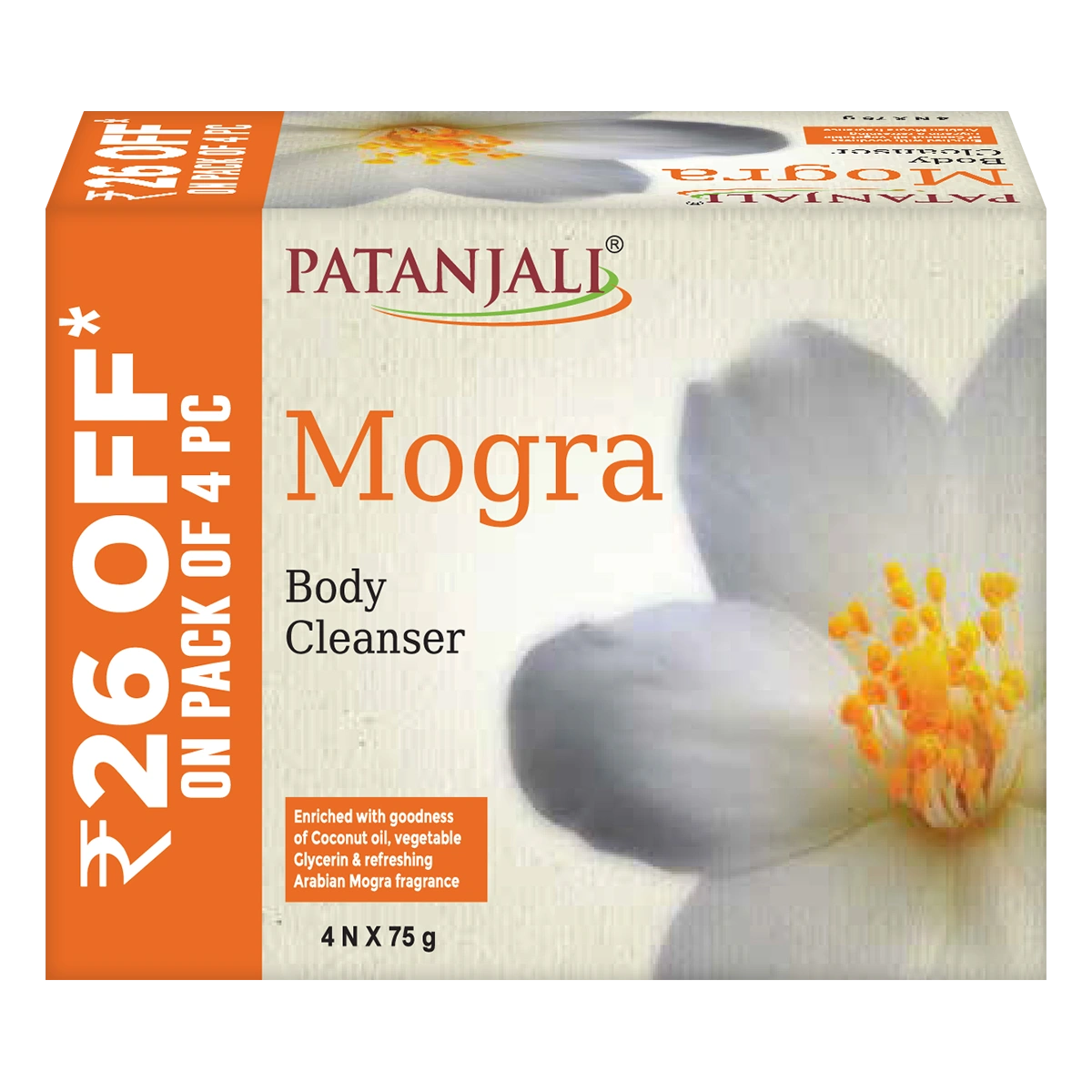 Patanjali Mogra Body Cleanser- 75 Gx4 N