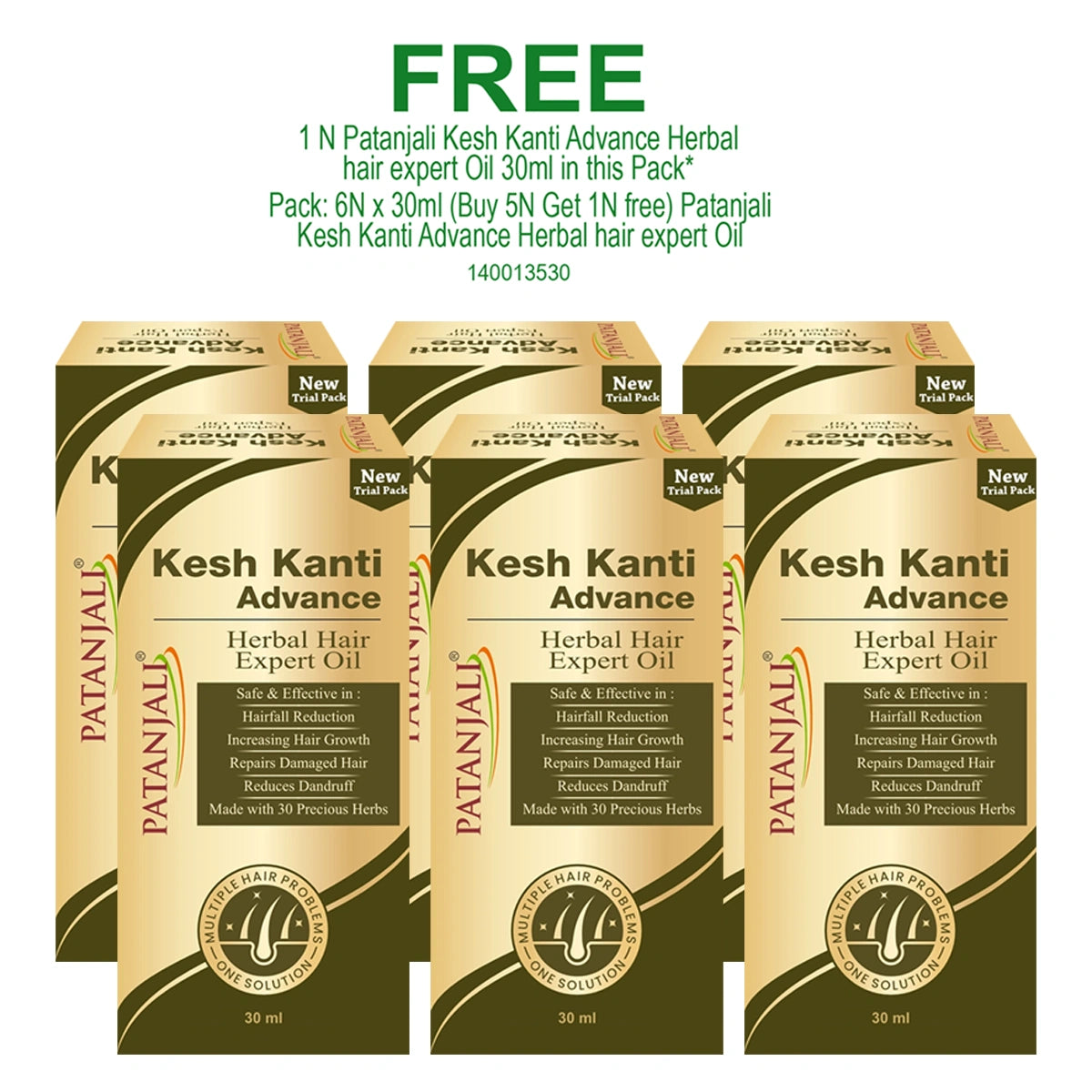 Patanjali Kesh Kanti Advance Herbal Hair Expert Oil-30ml