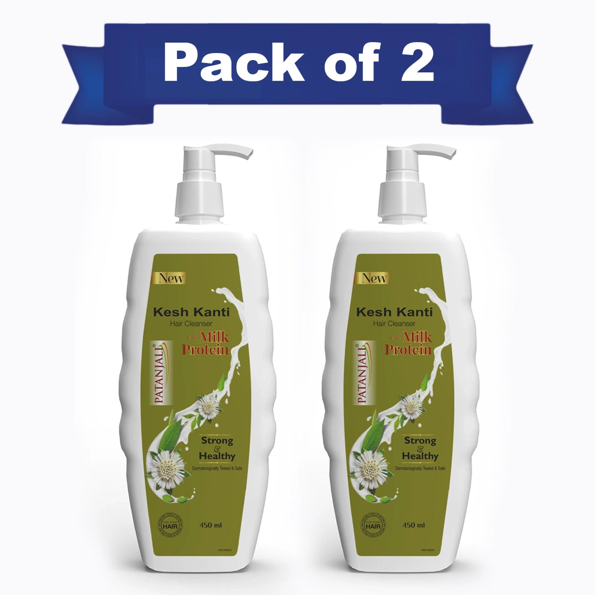 Patanjali Combo Milk Protein Hair Cleanser 450 ml (Pack of 2)