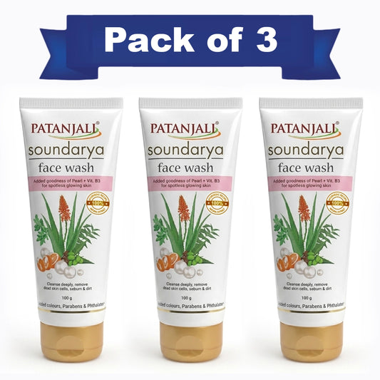 Patanjali Saundarya Face Wash 100 G (Pack Of 3)