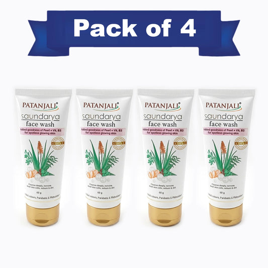 Patanjali Saundarya Face Wash 60 G (Pack Of 4)
