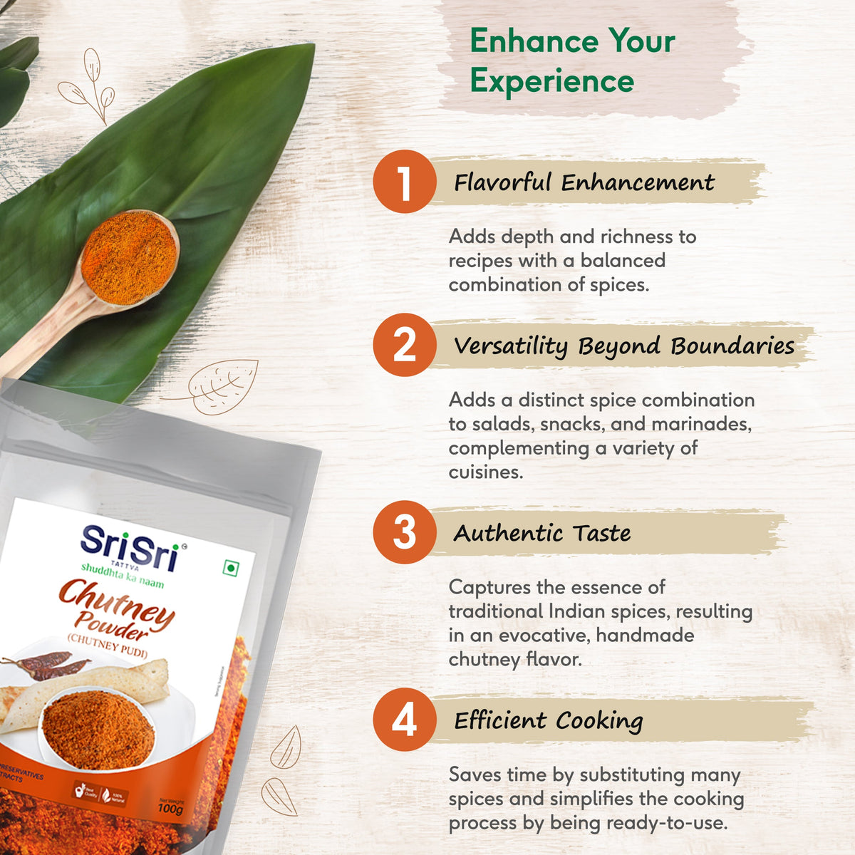 Sri Sri Tattva Chutney Powder, 100 g