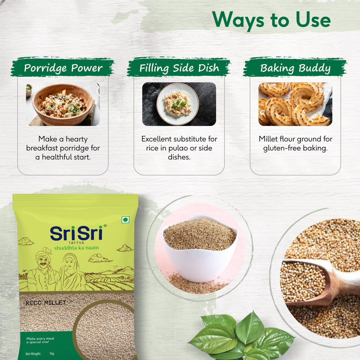 Sri Sri Tattva Kodo Millet Premium, 1 kg