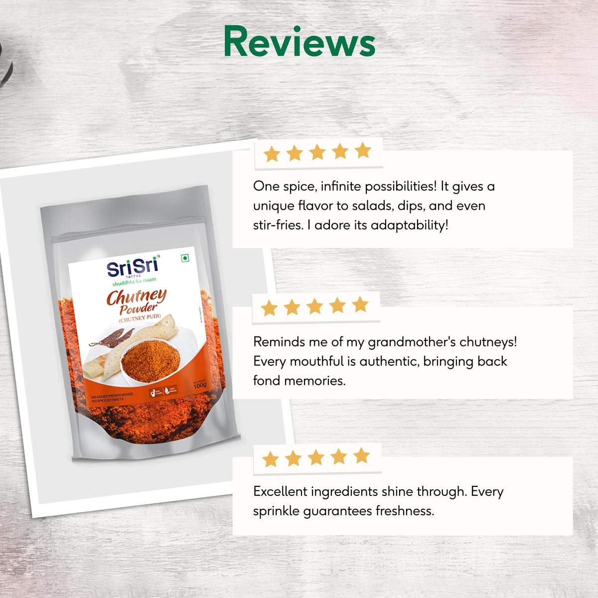 Sri Sri Tattva Chutney Powder, 100 g