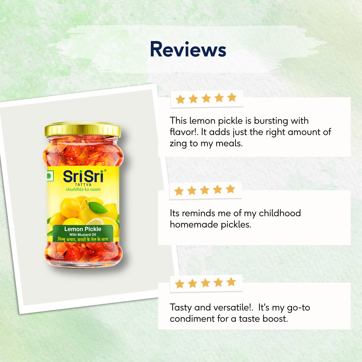 Sri Sri Tattva Lemon Pickle - Mustard Oil, 300 g