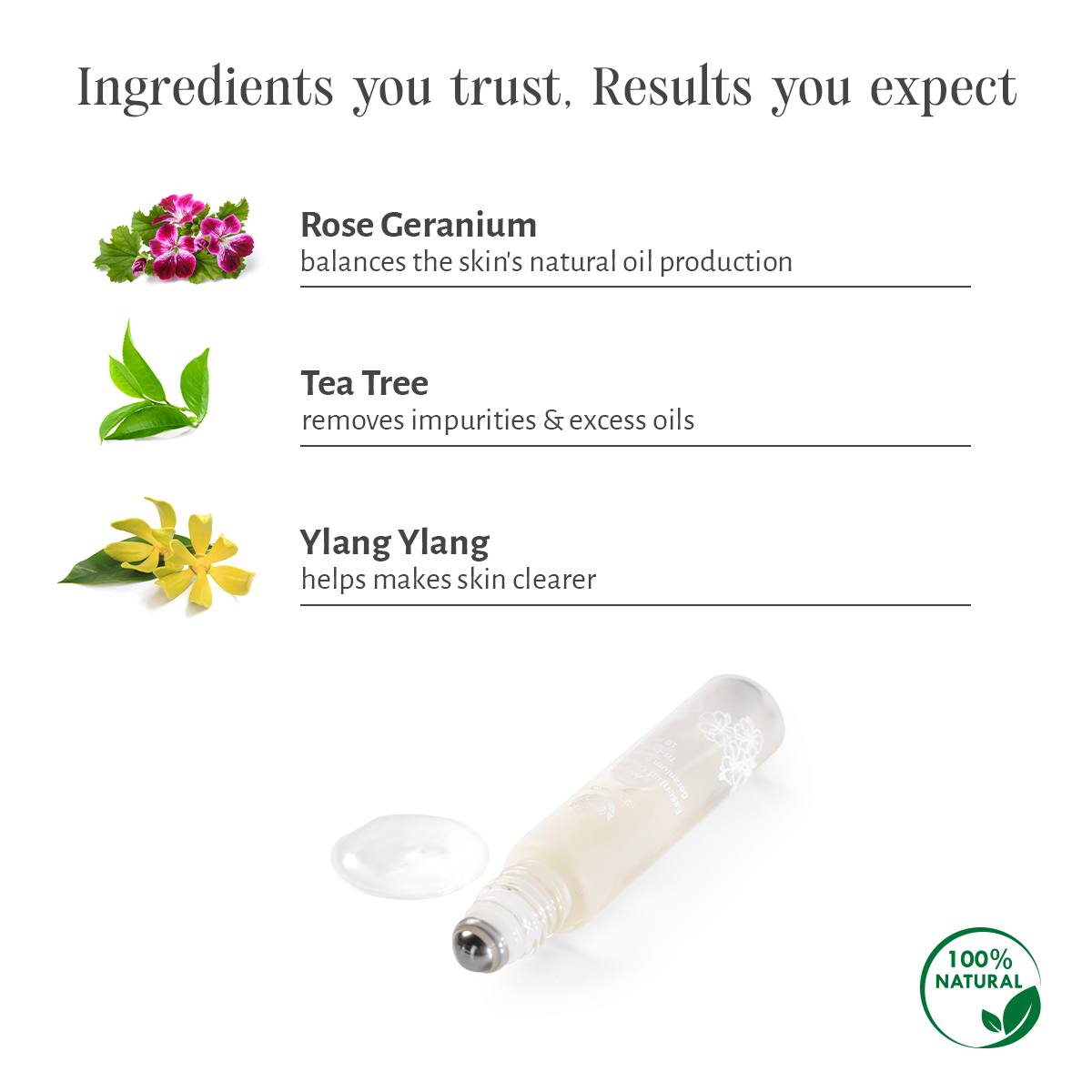 Sri Sri Tattva Aura Essential Oil Deodorant - Geranium & Ylang Ylang, 10 ml by Shankara