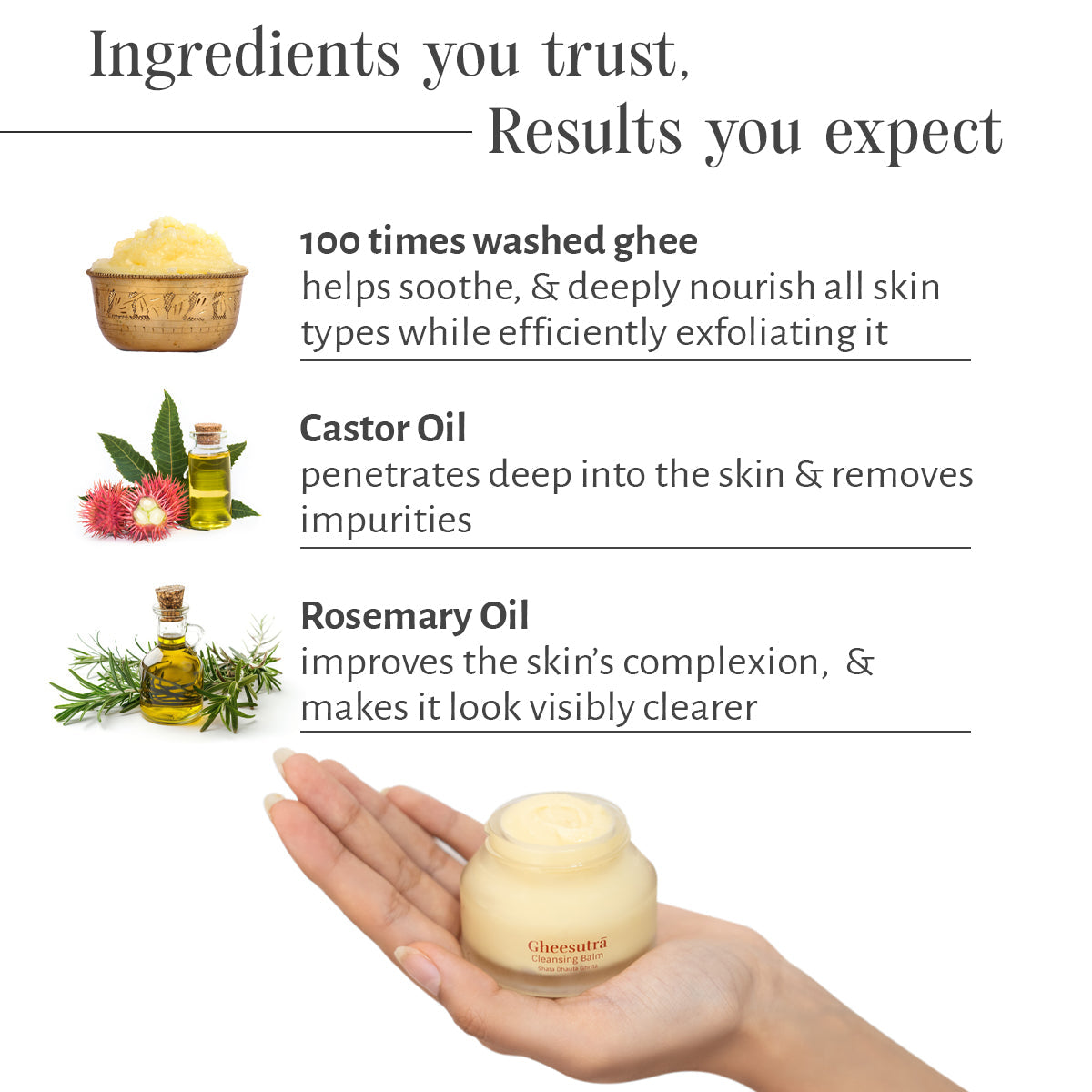 Sri Sri Tattva Gheesutrā Cleansing Balm | Enhance your cleansing ritual with Ghee | 45 ml