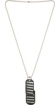 ASTRODIDI Stylish Trending Look Silver and Black Pendant with Chain For Girl and Boys