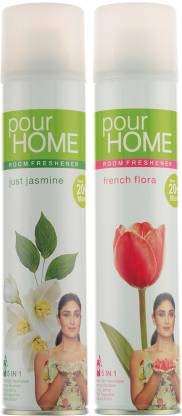 Pour Home Just Jasmine & French Flora Room Freshener Spray Pack of 2