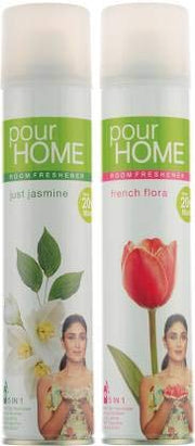 Pour Home Just Jasmine & French Flora Room Freshener Spray Pack of 2