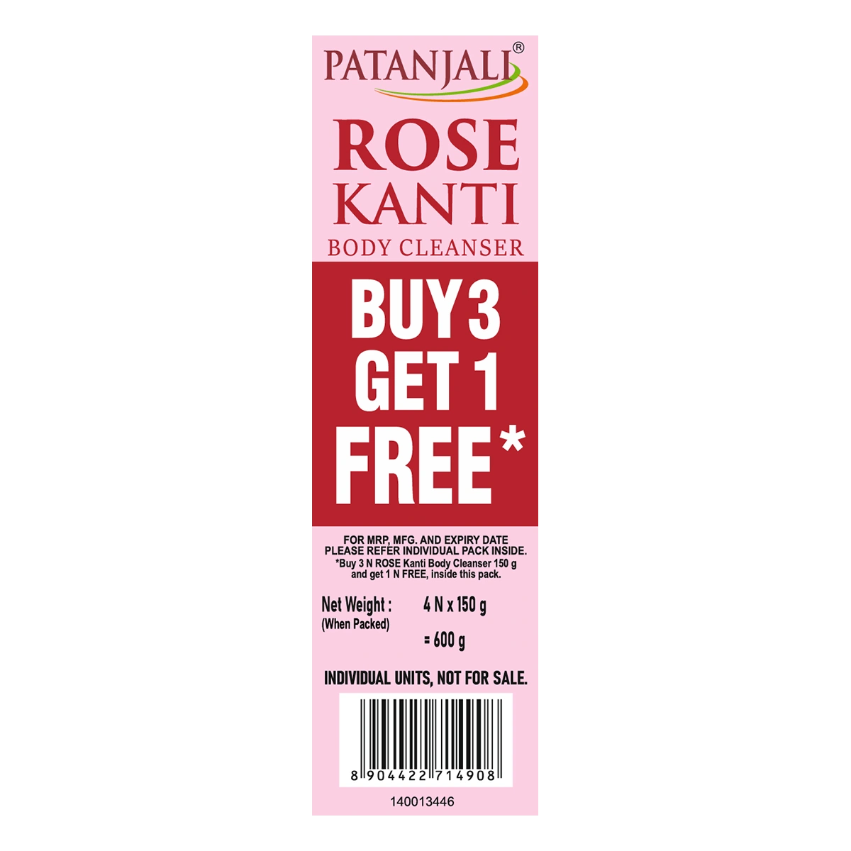 Patanjali Rose Kanti Body Cleanser 150G