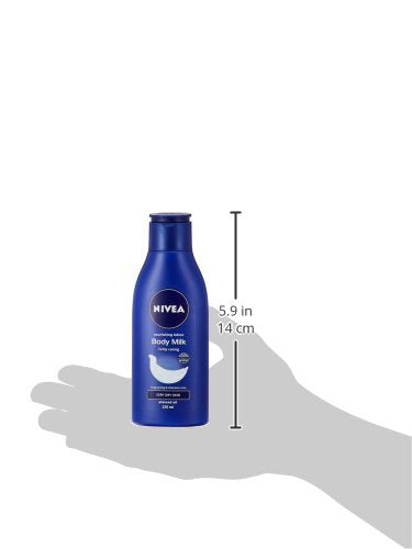 NIVEA Nourishing Body Milk 120ml Body Lotion with Deep Moisture Serum | 48 H Moisturization | With 2X Almond Oil | Smooth and Healthy Looking Skin |For Very Dry Skin (Pack of 2)