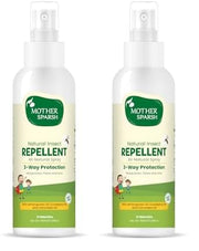 Mother Sparsh Natural Insect Repellent Spray For Babies | With Citronella, Eucalyptus & Lemongrass Oil | 100% Protection from Mosquitoes, Fleas and Ants- 100ml (Pack of 2)