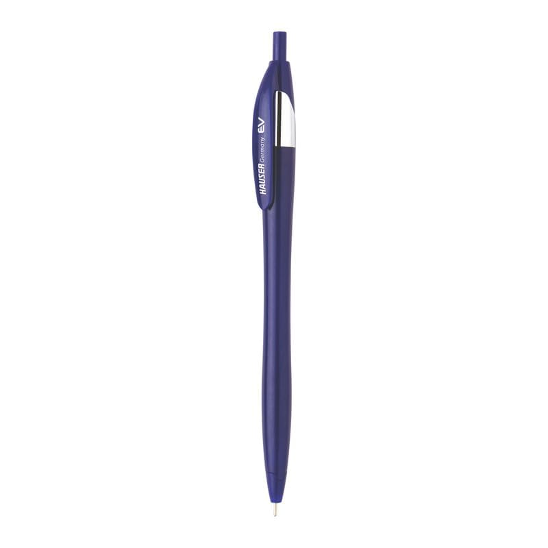 Hauser Germany Ev Retractable Ball Pen Wallet Pack | Minimalistic Stylish Body With Pocketable Clip | Blue Ink, Pack Of 10