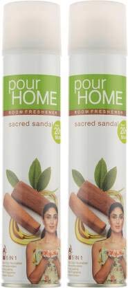 Pour Home Room Freshener Sacred Sandal 270 Ml (Pack of 2) Spray