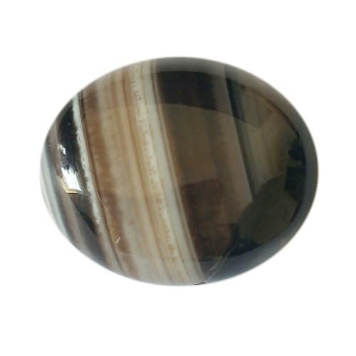 ASTRODIDI Black Sulemani Hakik Stone with Lab Report | Other Name of This Gemstone Aqeeq Agate Black Akik Kala Haqiq (6-8 Carat)