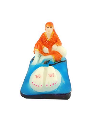 SHINDE EXPORTS Lord Saibaba Marble Idol for car Dashboard and Gifting (2.5 inches)