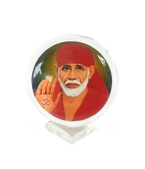 SHINDE EXPORTS sai Baba Acrylic car Dashboard Idol Cum Desk Stand 3 inches