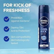 Nivea Unisex Fresh Active Deodorant Spray (Active Deo + Cool Kick Deo), 1 Count
