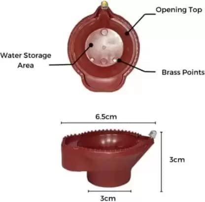 NMII Plastic (Pack of 6) Table Diya Set