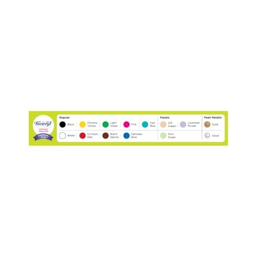 Fevicryl Carnival Kit, 10 ml x 14 Acrylic Colour in Primary, Pastel & Pearl Metallic Shades, Vibrant Paints for Canvas, Fabric, Wood, Glass, Non-Toxic, DIY Art & Craft