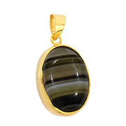 ASTRODIDI Black Stone Sulemani Hakik Pendant with Lab Report