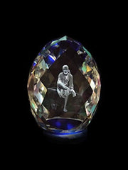 Shinde Exports Saibaba crystal idol / Saibaba idol / Saibaba crystal / saibaba idol for car dashboard 3d crystal