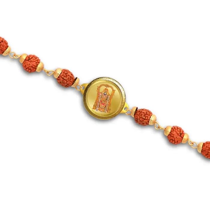 DIVINITI 24K Gold Plated Double-Sided Religious Pendant with Premium Gift Box, Spiritual Locket for Men & Women, Devotional Jewellery for Gifting & Everyday Wear | Tirupati Balaji
