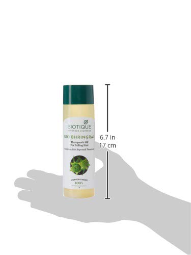 Biotique Bio Bhringraj Fresh Growth Therapeutic Oil, 200ml and Biotique Bio Mountain Ebony Vitalizing Serum For Falling Hair Intensive Hair Growth Treatment, 120ml (Pack of 2)