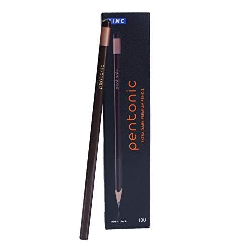 Linc Pentonic Extra Dark Graphite Pencil Box Pack | HB2 Lead | Set of 10 Pcs