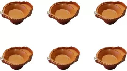 NMII Plastic (Pack of 6) Table Diya Set