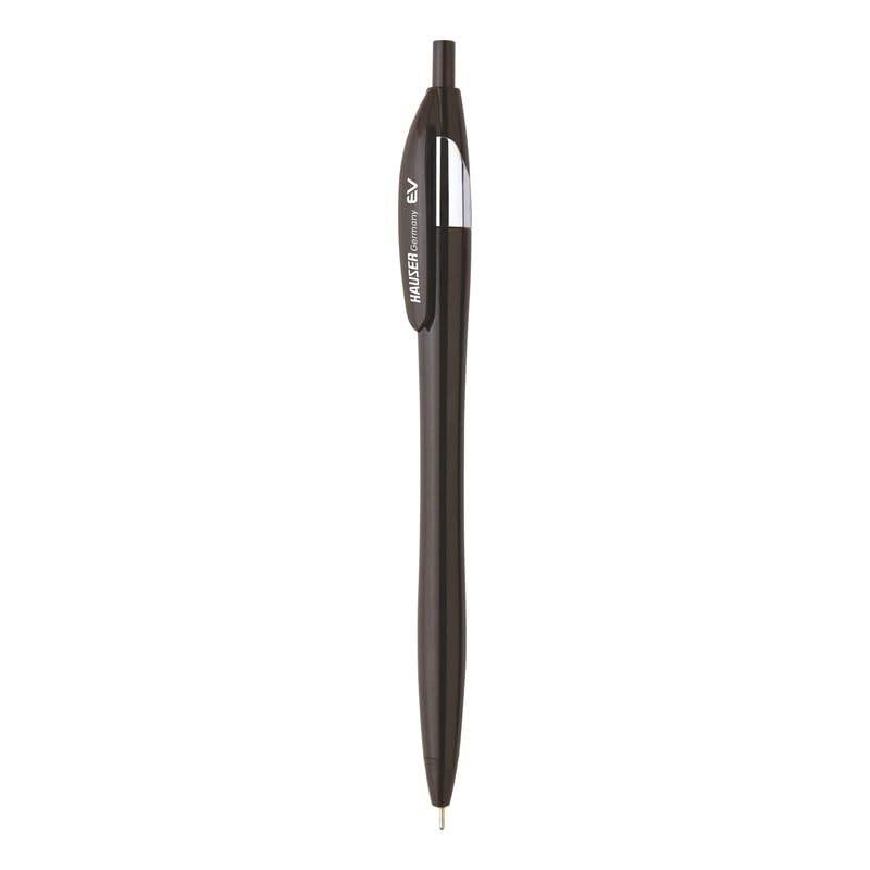 Hauser Germany Ev Retractable Ball Pen Wallet Pack | Minimalistic Stylish Body With Pocketable Clip | Black Ink, Pack Of 10