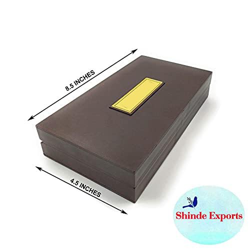 SHINDE EXPORTS Wooden Decorative Shirdi Sai Baba Photo Frame with Charan Paduka for God Pooja and Gift, Square, Tabletop, Wall Mount, 8.5x4.5 inch