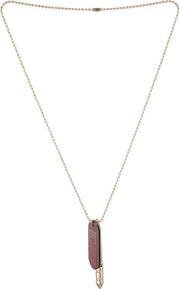 ASTRODIDI Bullet Shape and Metal Name Plate Pendant with Chain Mala for Boys Girls Mens & Women