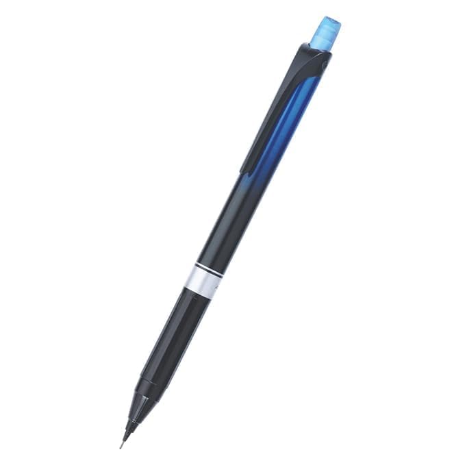 Hauser Auto Gear 0.7mm Mechanical Pencil - Pack of 4 | Click Once & Keep Writing | Extra Dark & Breakage Resistant 2B Lead | Eraser At The Top For Quick-Erasing | 10 FREE 2B Leads With Each Pack
