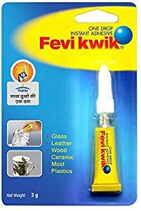 Pidilite Fevikwik One Drop Instant Adhesive | For Instant Sticking And Strong Bond | Multipurpose Use | Non-Stick, Non-Staining | 3G, Pack Of 12