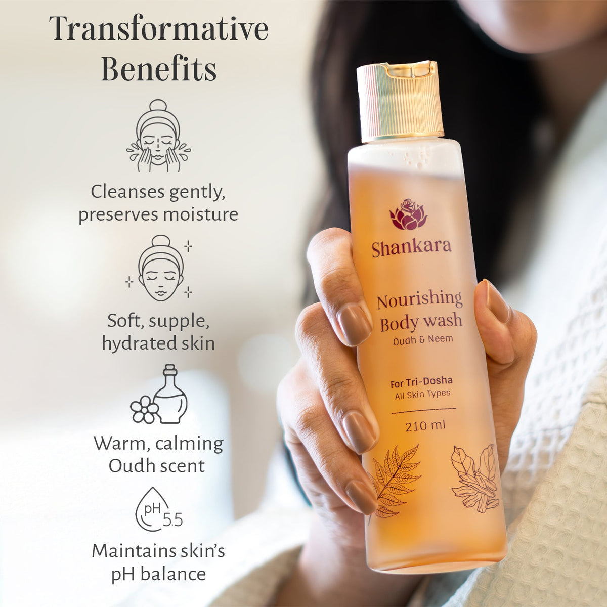 Sri Sri Tattva Nourishing Oudh Body Wash, 210 ml