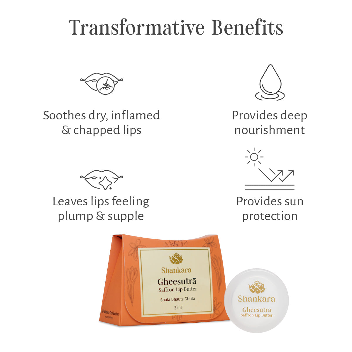 Sri Sri Tattva Gheesutrā Saffron Lip Butter