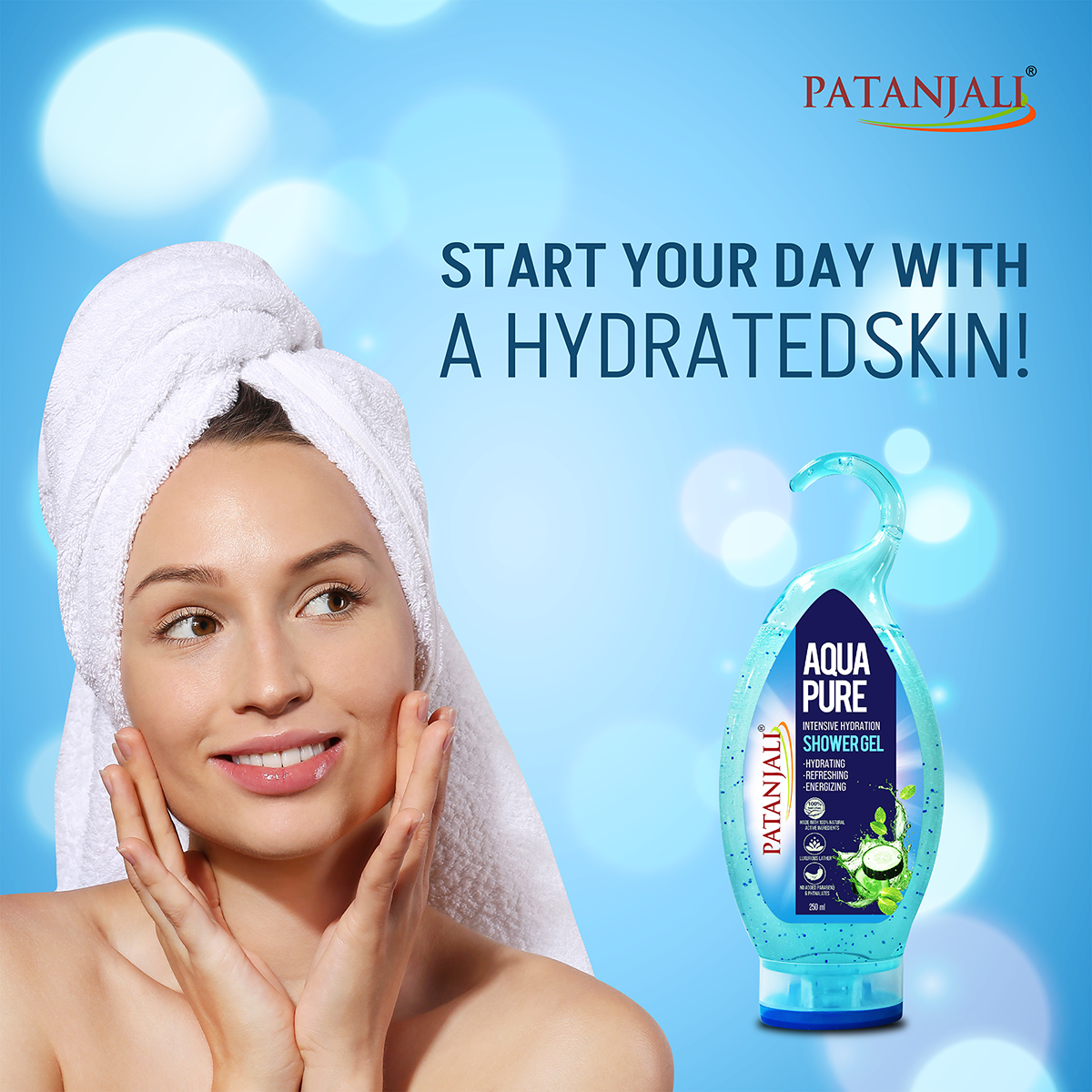 Patanjali Shower Gel(Aqua Pure)250 ml